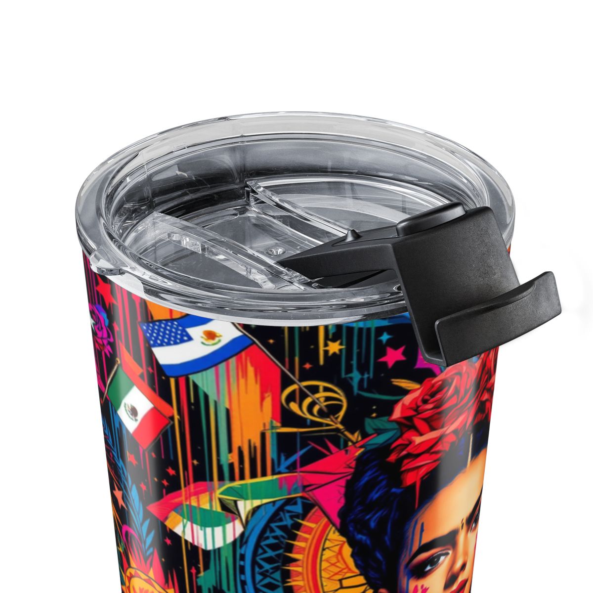 Vibrant Frida Kahlo Themed Insulated Tumbler