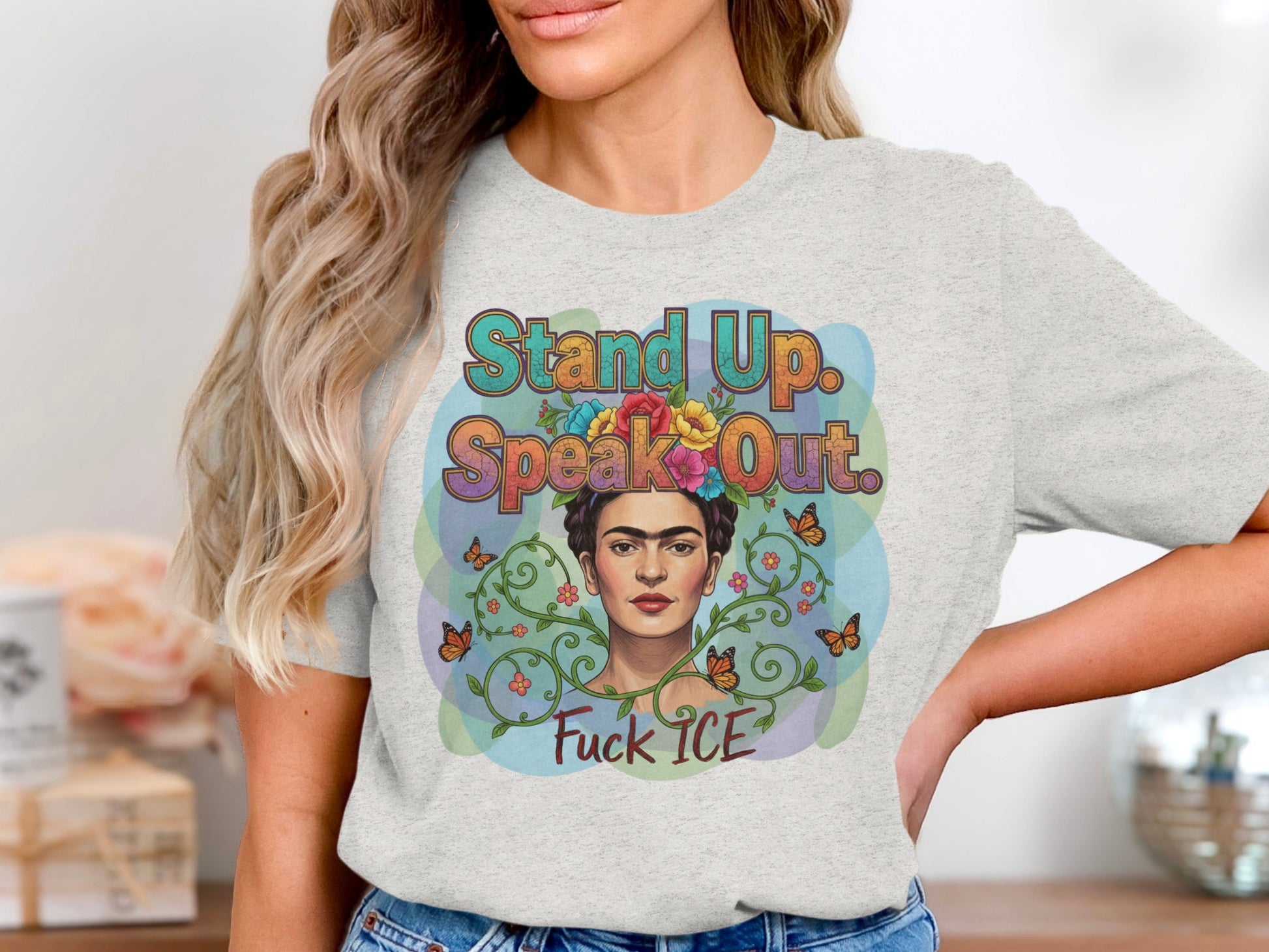 Stand Up Speak Out Fuck ICE Graphic Tee product