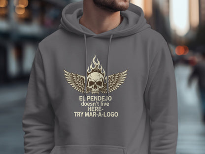 Skull With Wings El Pendejo Mar-a-Logo Hoodie product