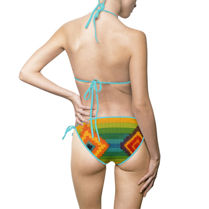 Rainbow Pride Women's Bikini Swimsuit, Summer Swimwear, Beachwear, LGBTQIA+ Pride, Vacation Swim Set, Festival Swimsuit