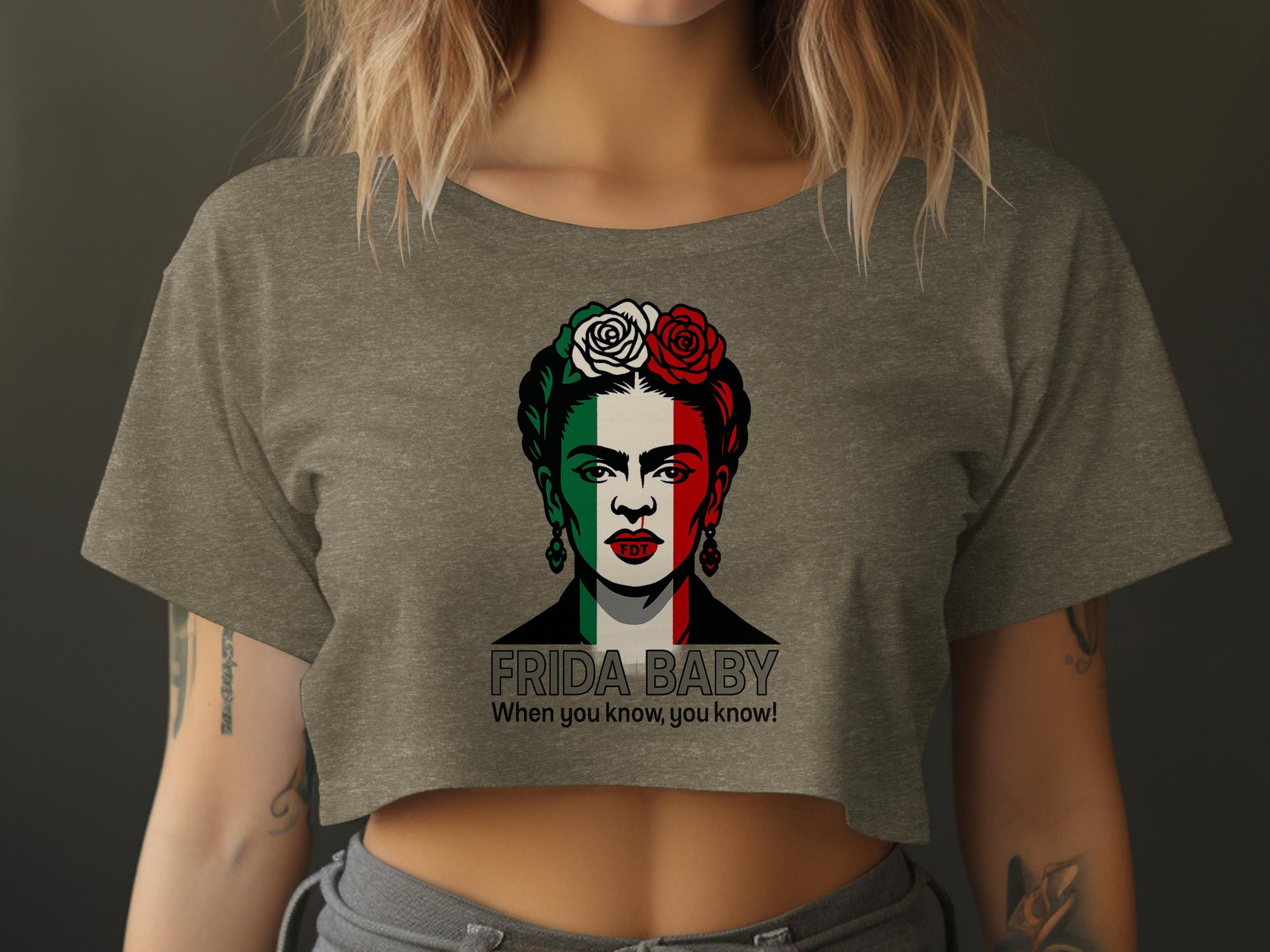 Frida Baby Graphic Bold Statement Crop Top product type