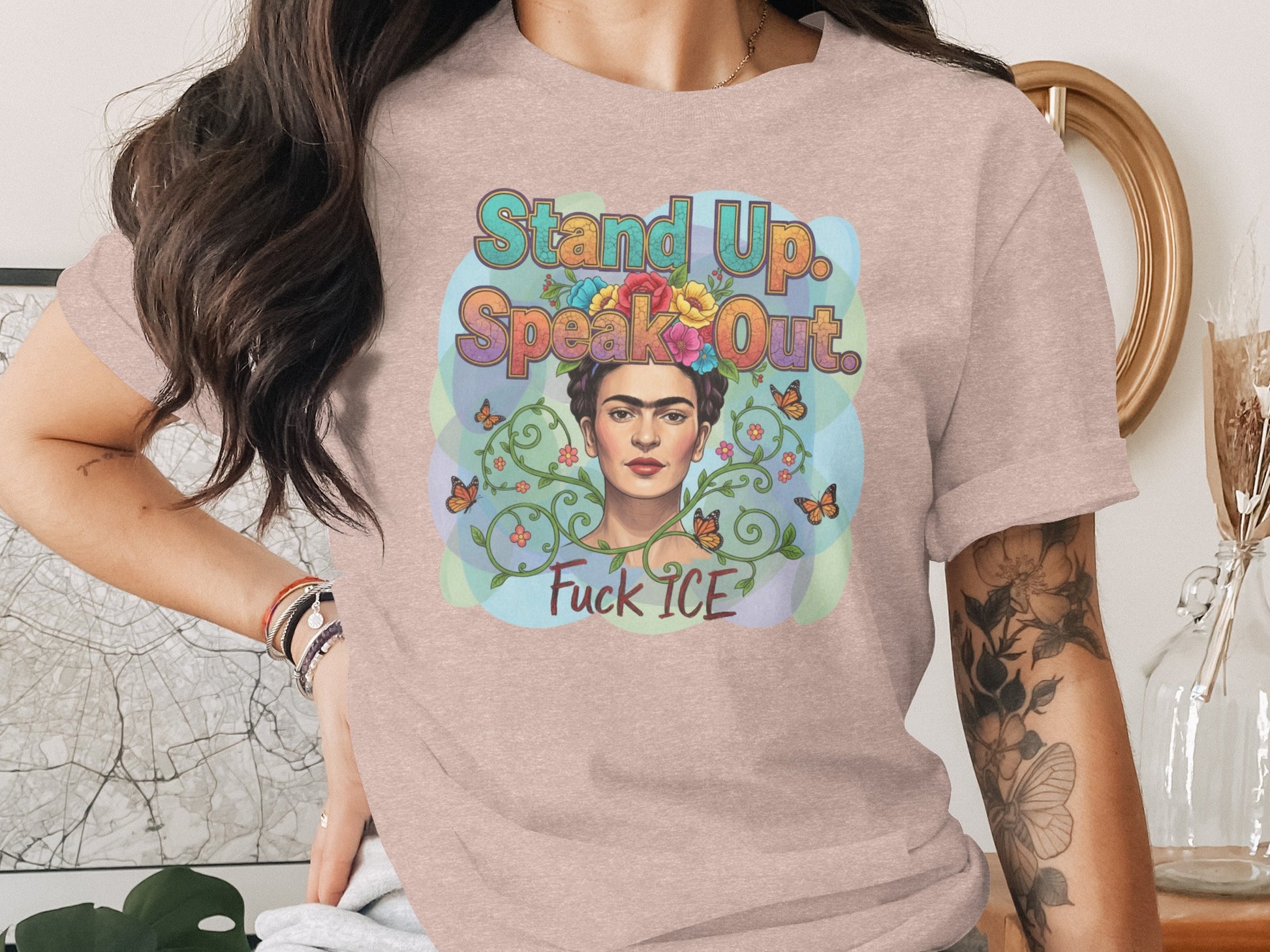 Stand Up Speak Out Fuck ICE T-Shirt product