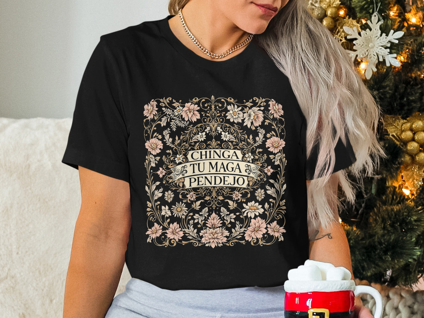 Chinga Tu Maga Pendejo Floral Design Shirt