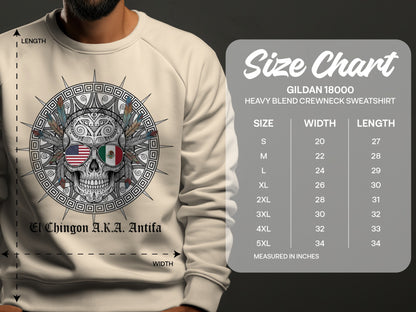 El Chingon A.K.A. Antifa Gildan 18000 Sweatshirt