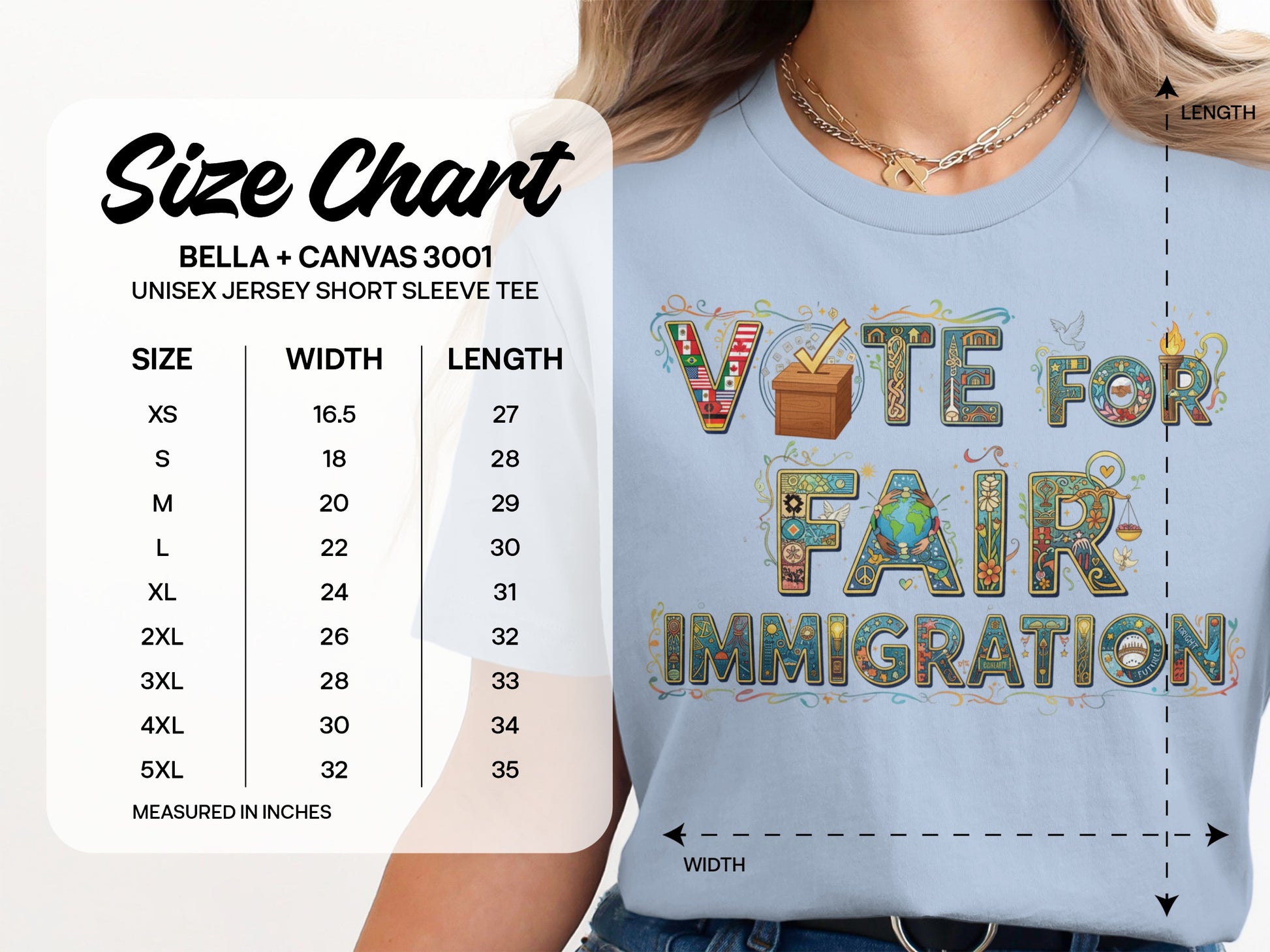 Vote For Fair Immigration Unisex Jersey Short Sleeve Tee