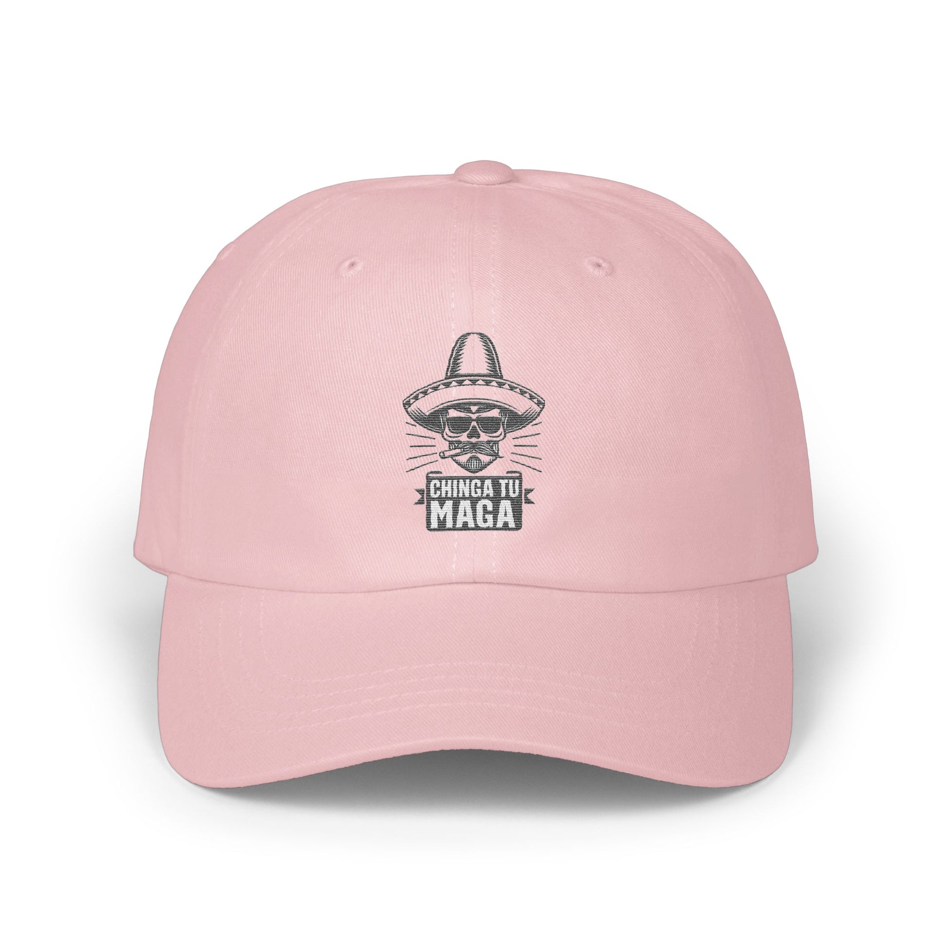 Pink Chinga Tu Maga Hat with Skull Design product type
