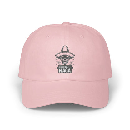 Pink Chinga Tu Maga Hat with Skull Design product type