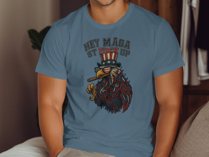 Hey Maga Sit Down Unique Patriotic Themed Graphic T-shirt product
