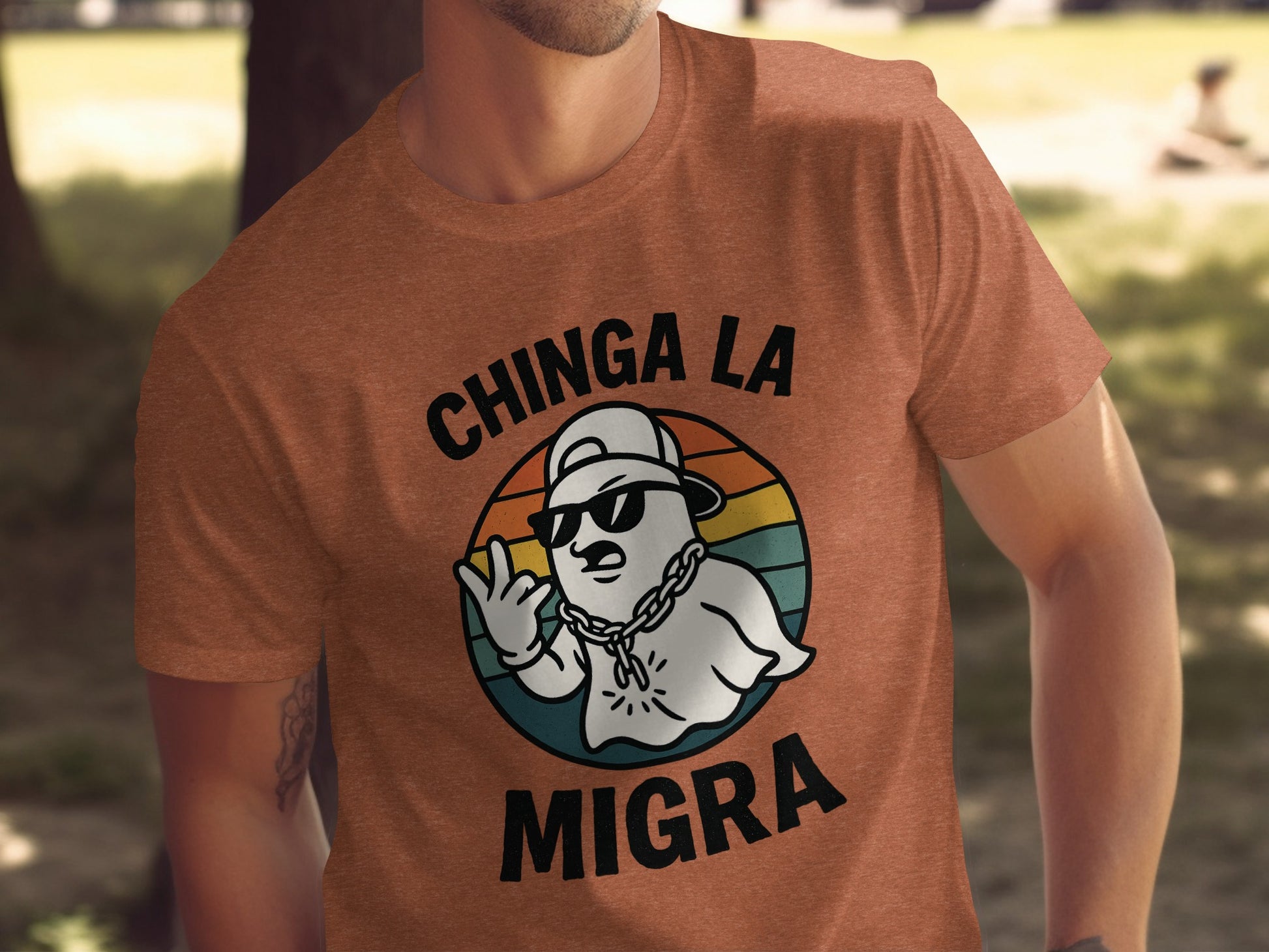 Chinga La Migra Graphic Statement Shirt product type