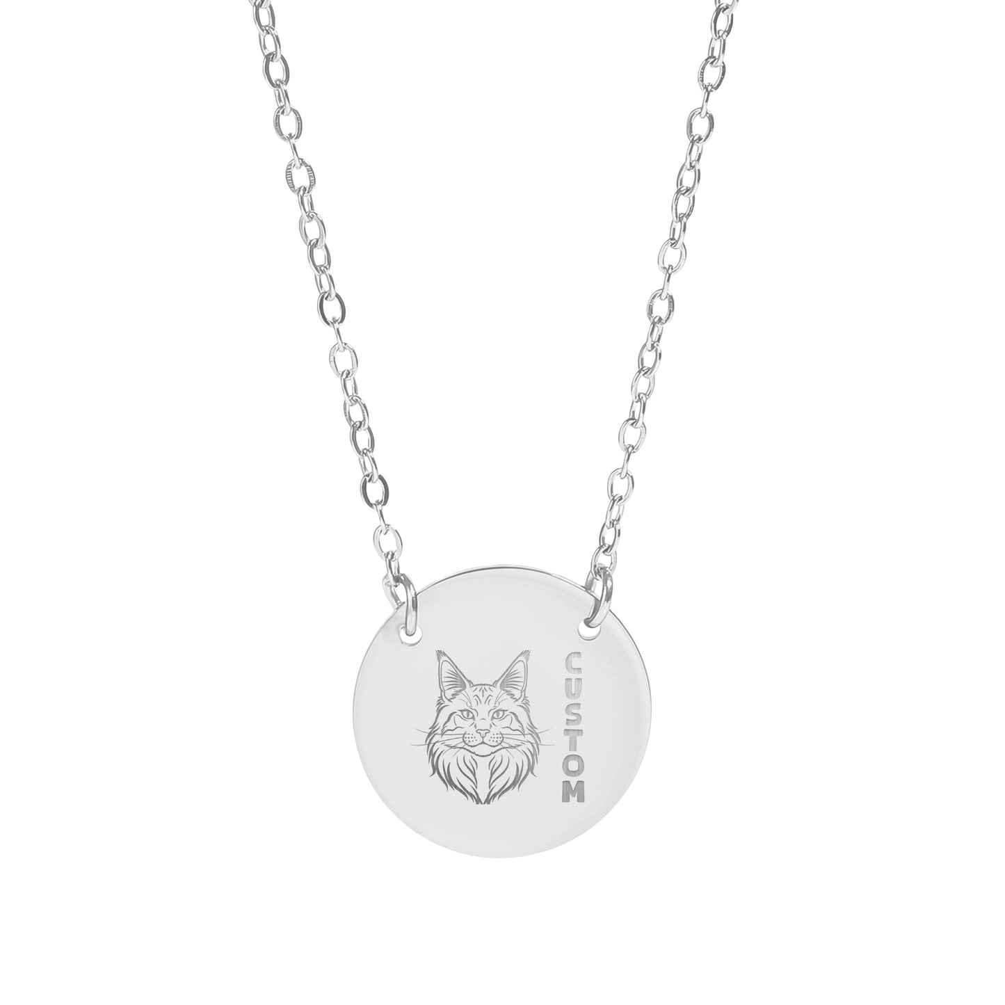 Cat Portrait Custom Personalized Necklace Style