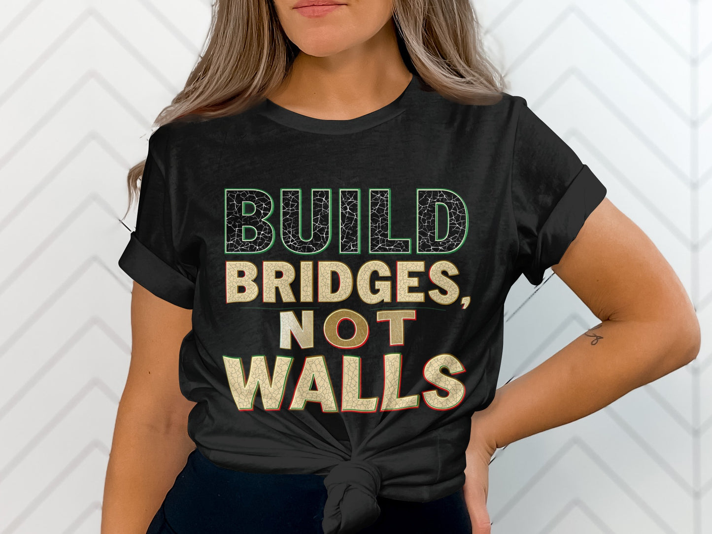 Build Bridges Not Walls Graphic T-shirt product