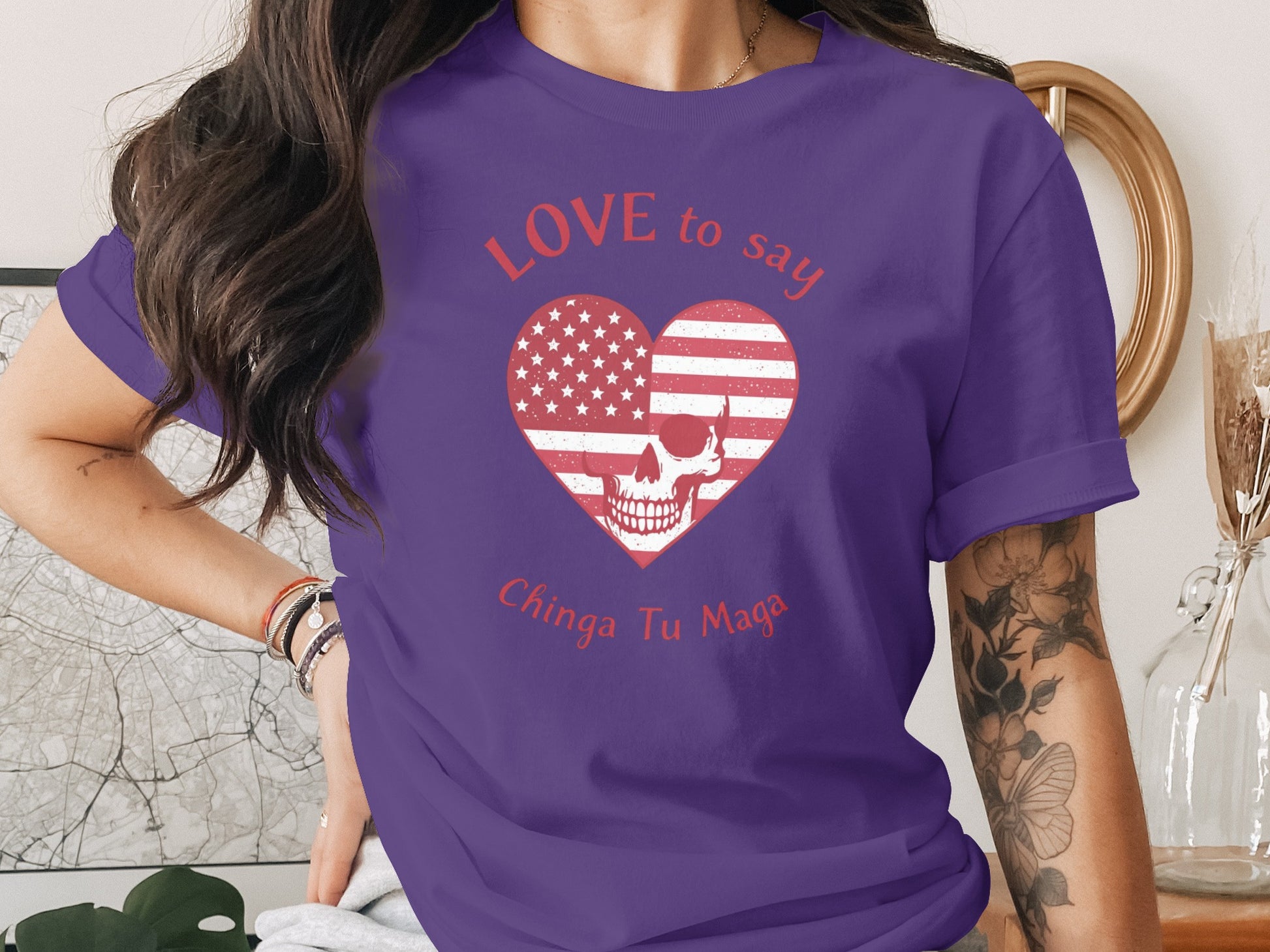 Love to Say Chinga Tu Maga Patriotic Statement Shirt