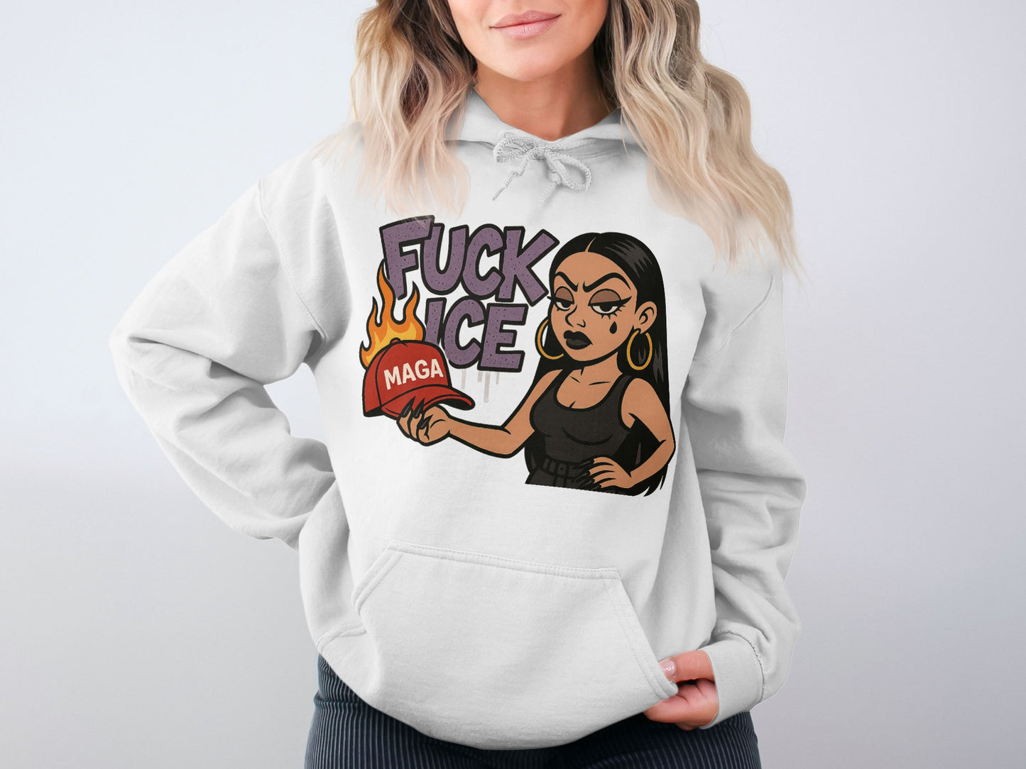 Bold Graphic Political Statement Hoodie product type