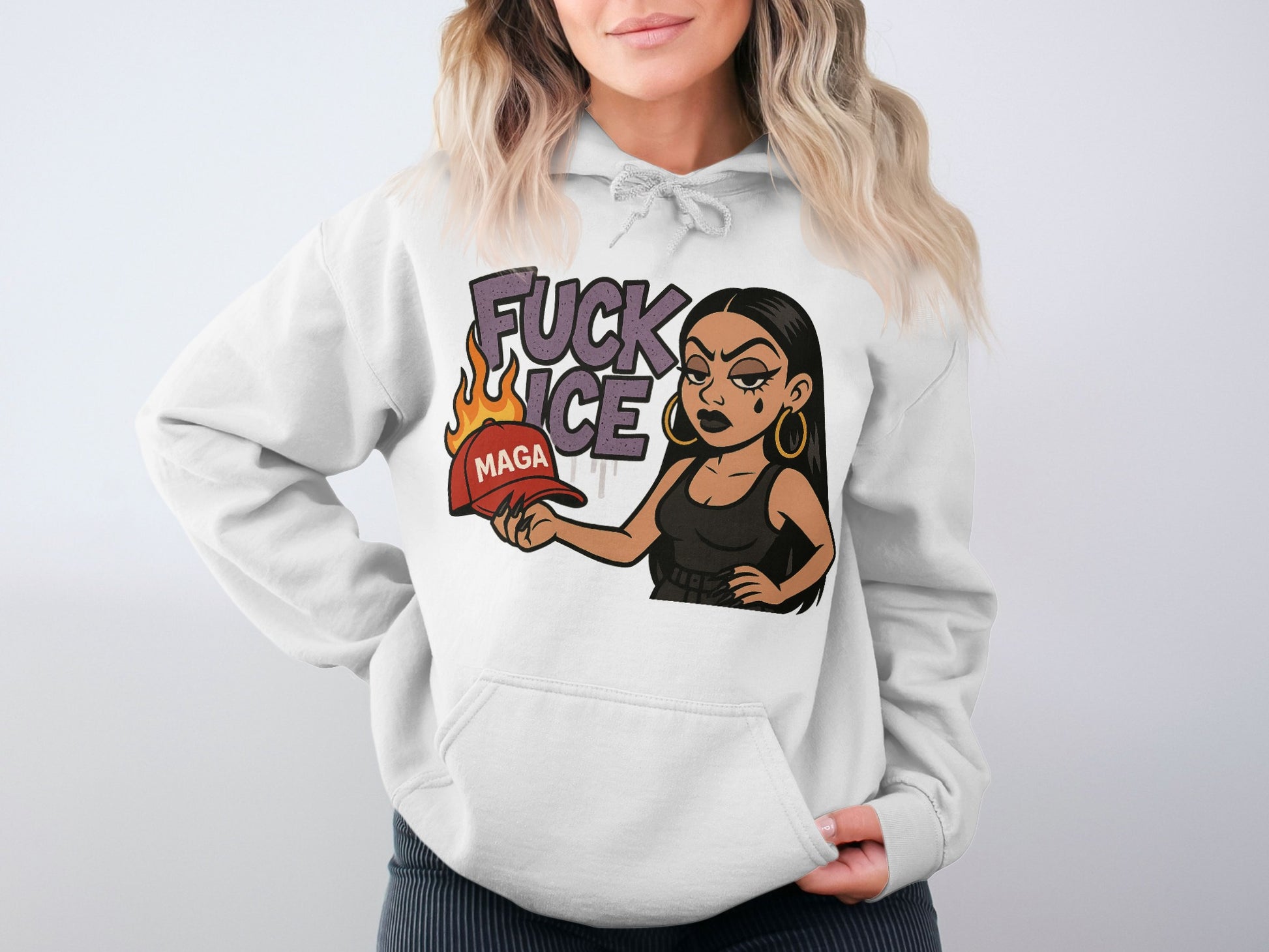 Bold Graphic Political Statement Hoodie product type