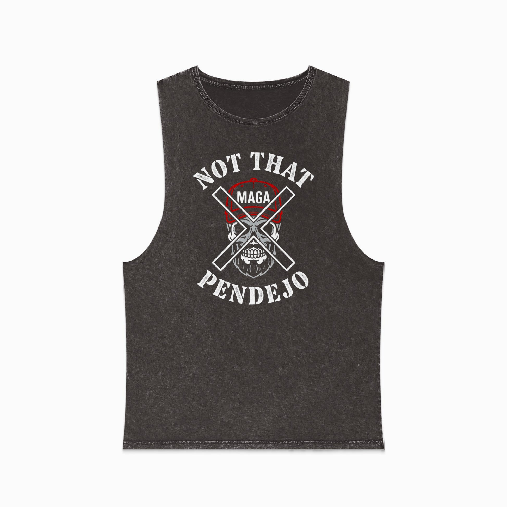 Muscle tee with "Not That Pendejo" and crossed machetes graphic.