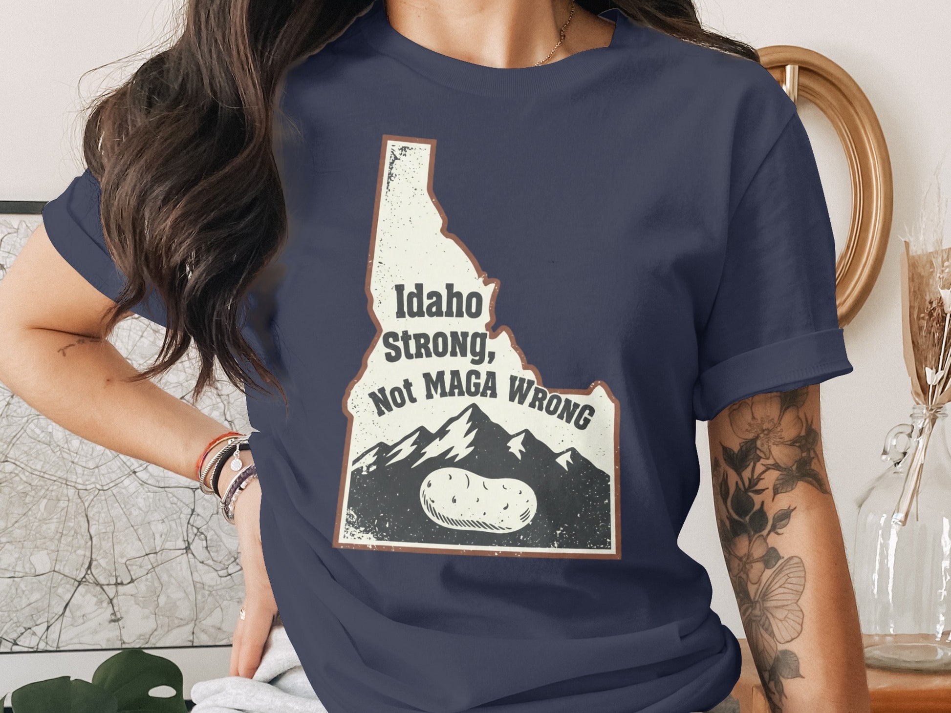 Idaho Strong Not MAGA Wrong Graphic Tee product