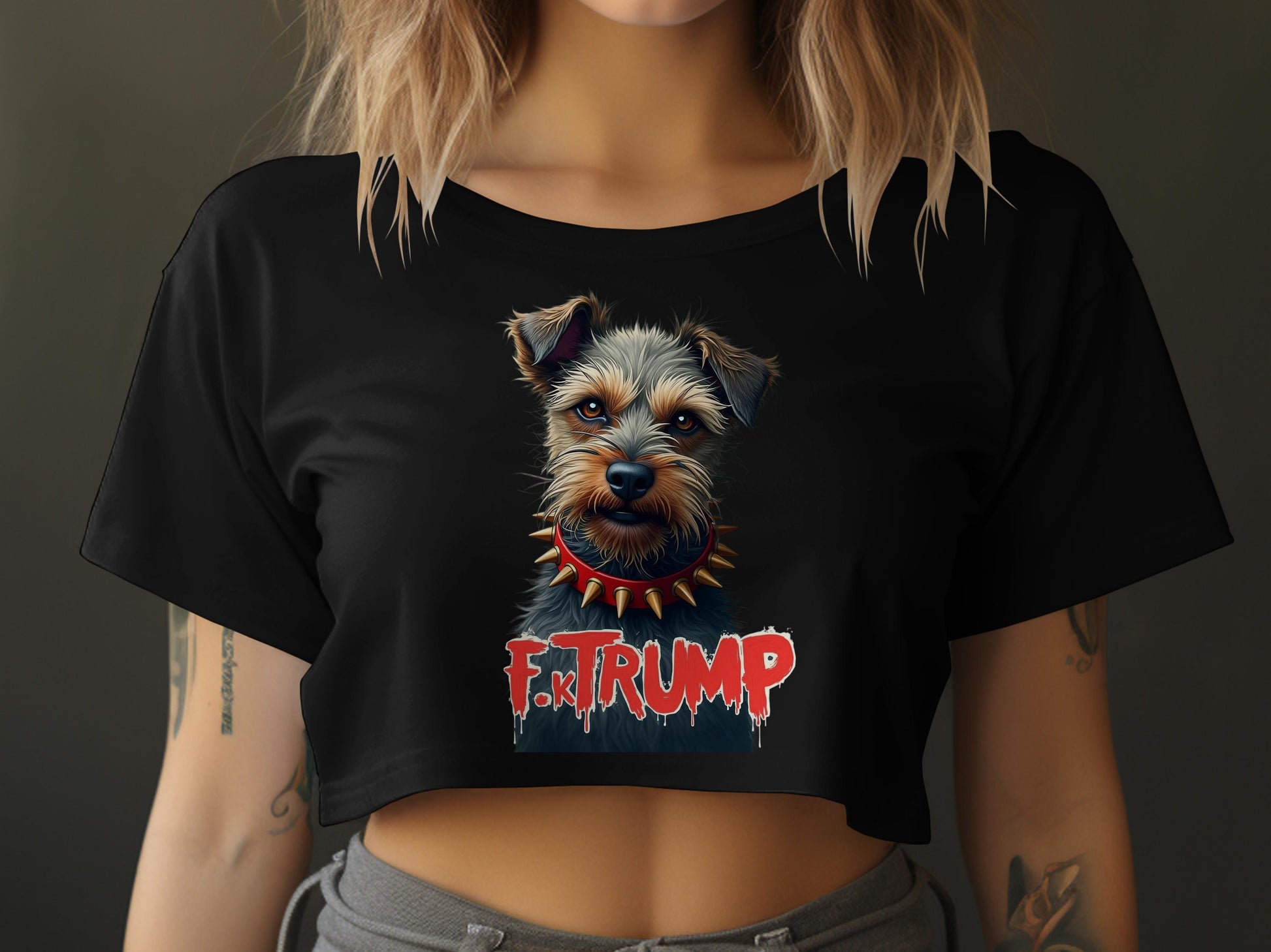 F Trump Dog Graphic Short Sleeve Top product