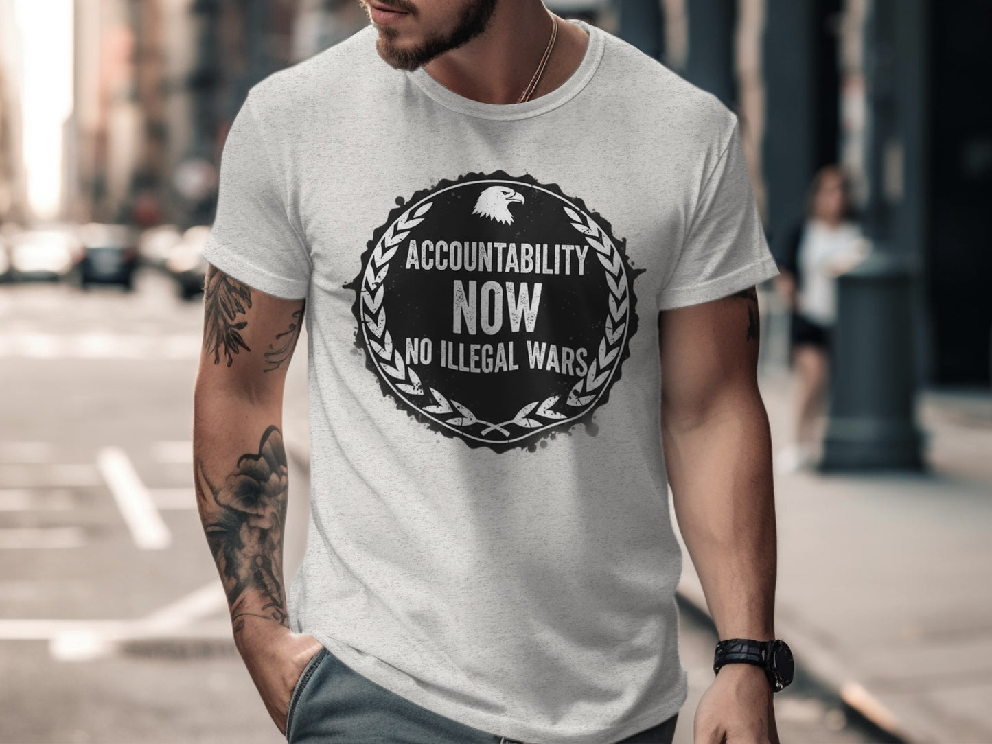 Accountability Now No Illegal Wars Statement T-Shirt
