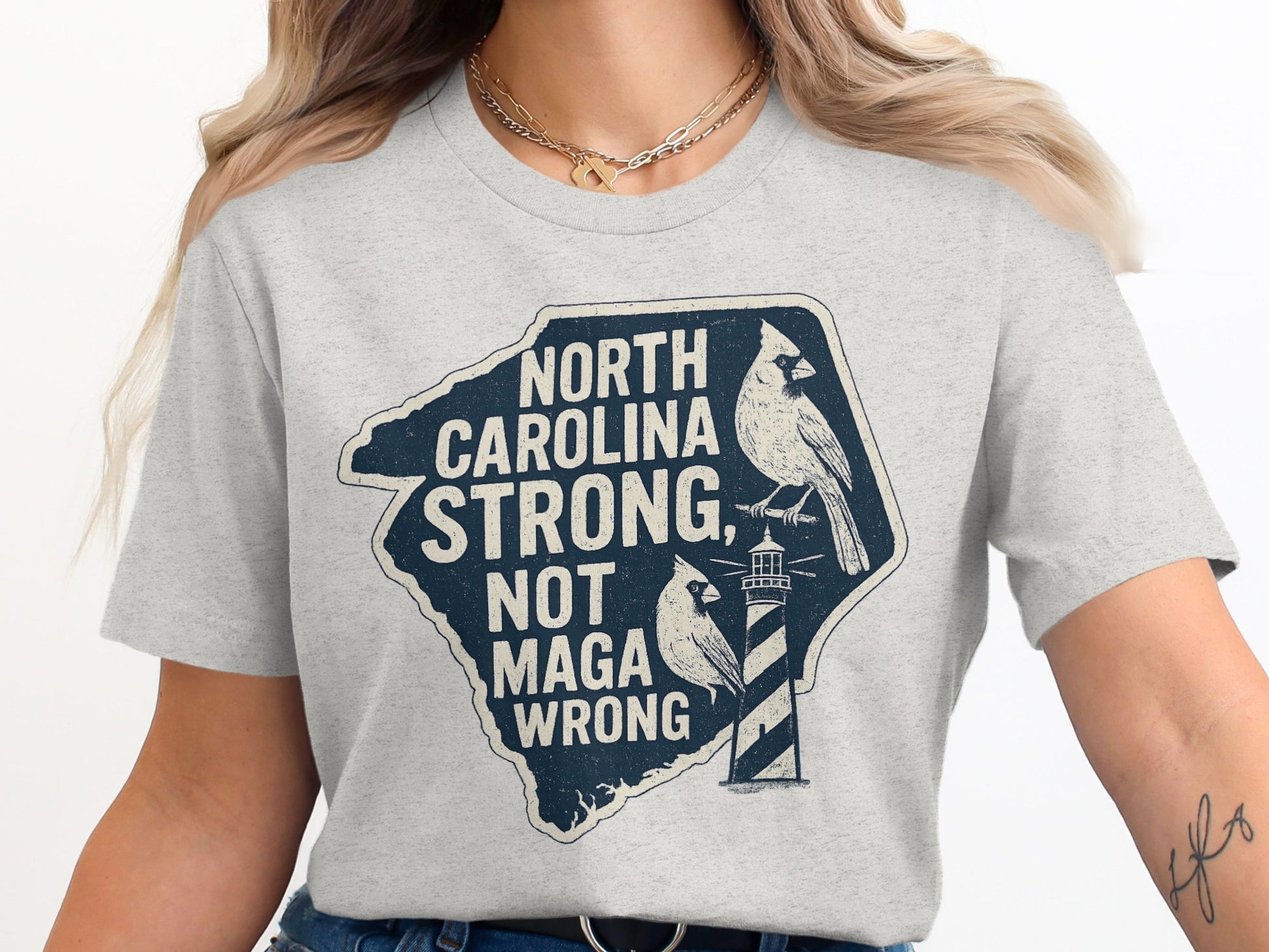 North Carolina Strong Not Maga Wrong T-shirt product