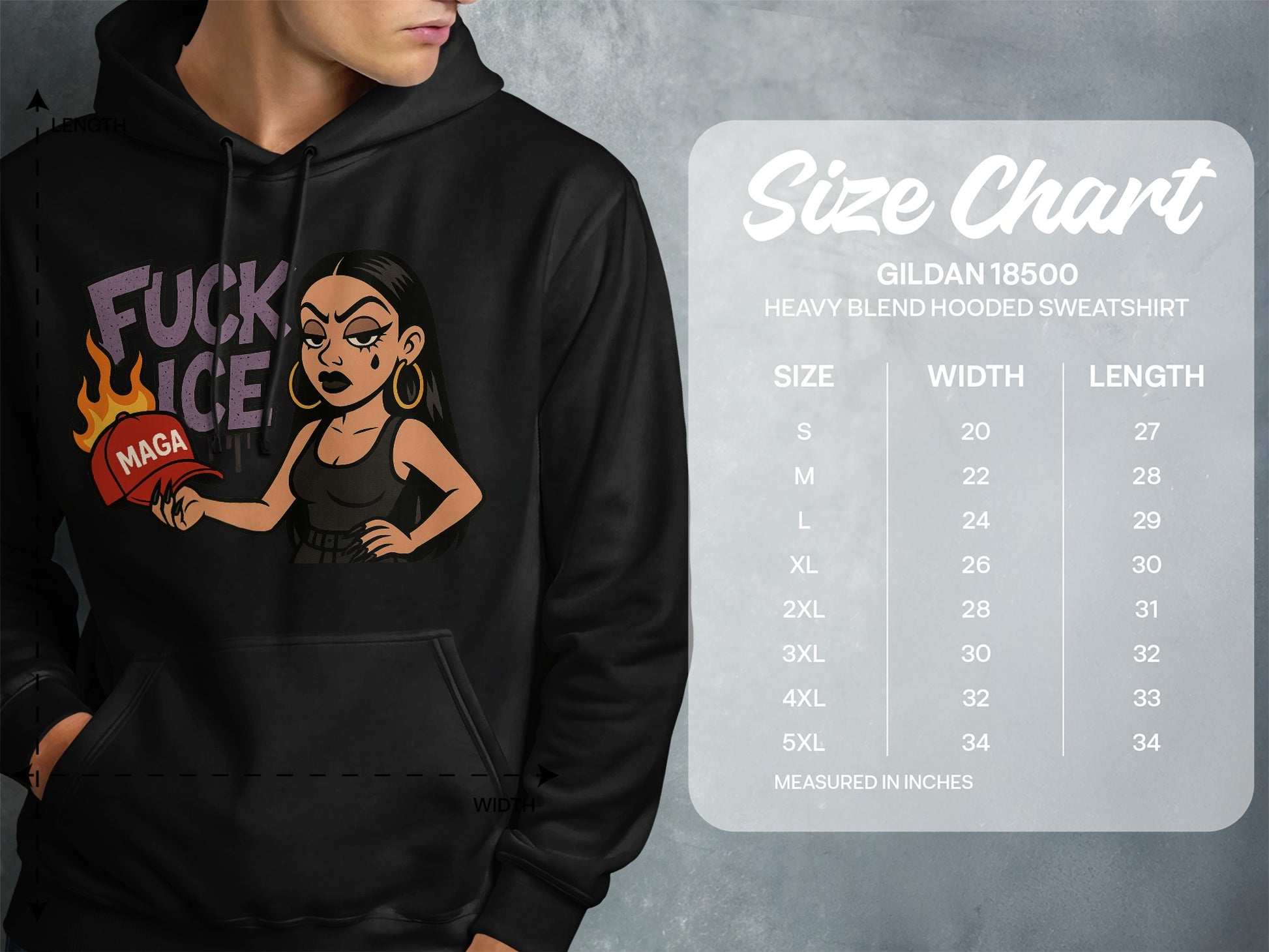 Statement Graphic Design Hooded Sweatshirt product