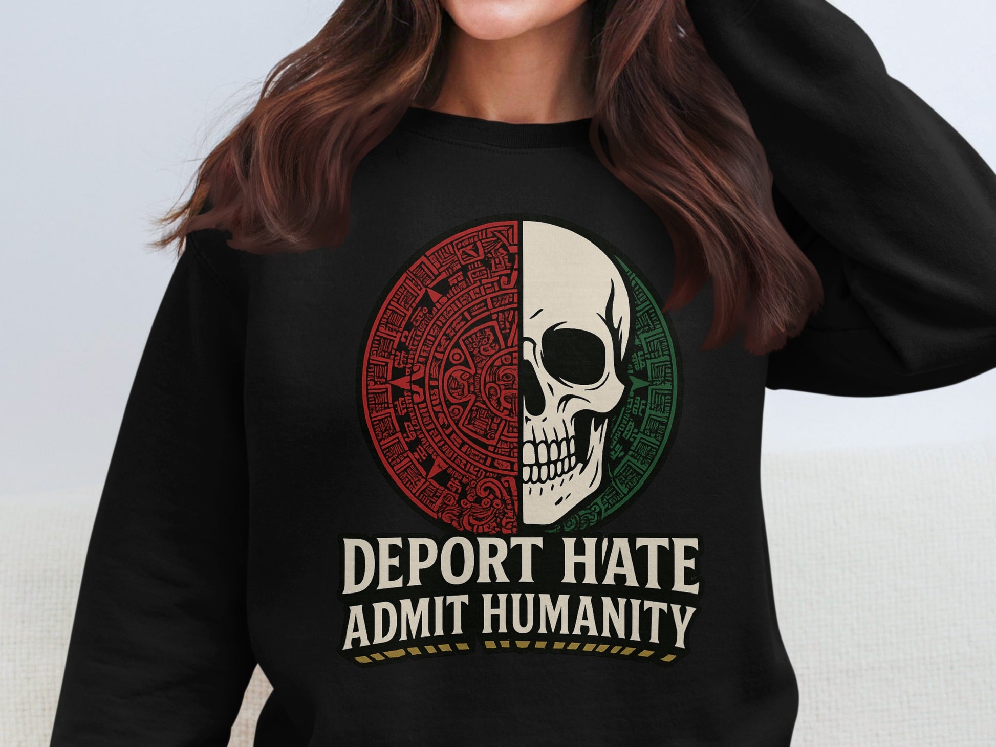 Deport Hate Admit Humanity Skull Graphic product