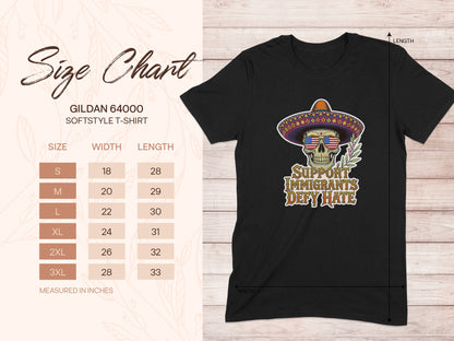 Support Immigrants Defy Hate Skull T-Shirt product