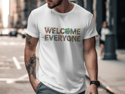 Welcome Everyone Print on Casual T-Shirt Product