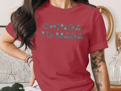 Chinga Tu Maga Graphic Statement T-shirt Product