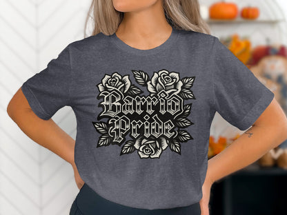 Barrio Pride Graphic T-Shirt Bold Floral Design product type