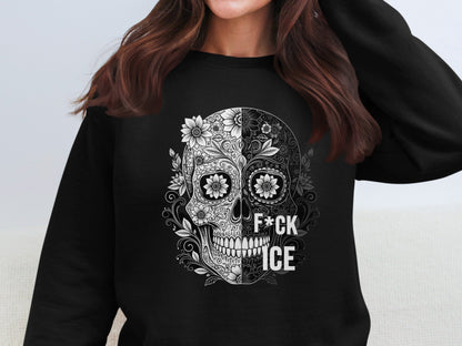 Unique Skull Design F*ck Ice Graphic Sweater product type
