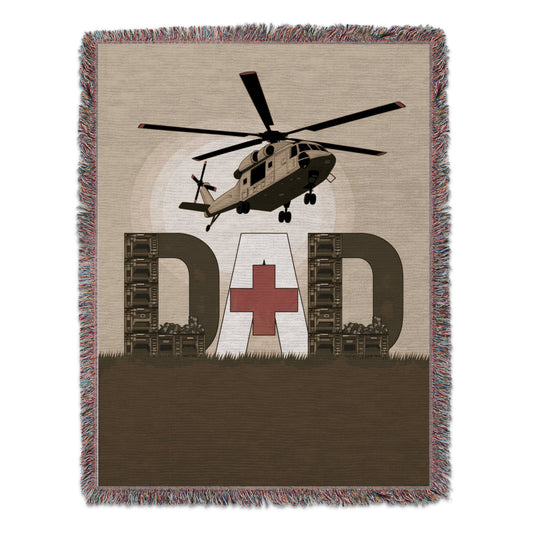 Dad Helicopter and Red Cross Themed Blanket product