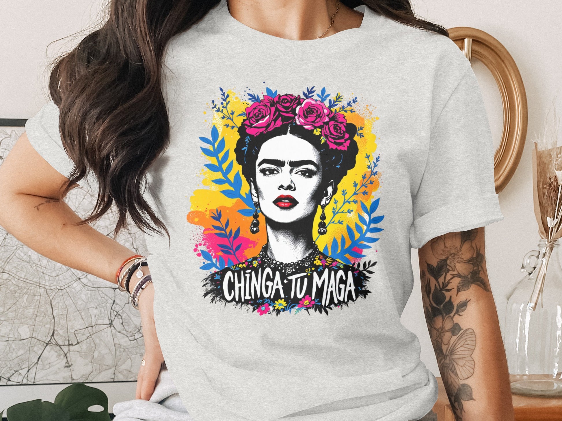 Chinga Tu Maga Graphic Tee with Colorful Design product