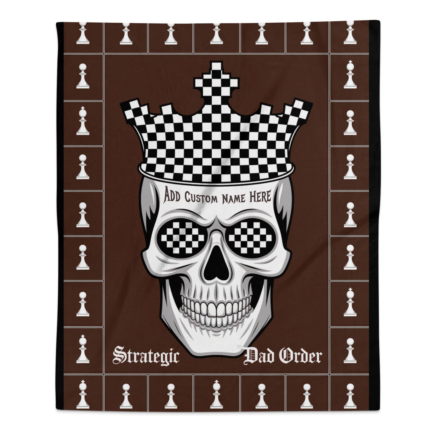 Strategic Dad Order Custom Name Skull Blanket Product