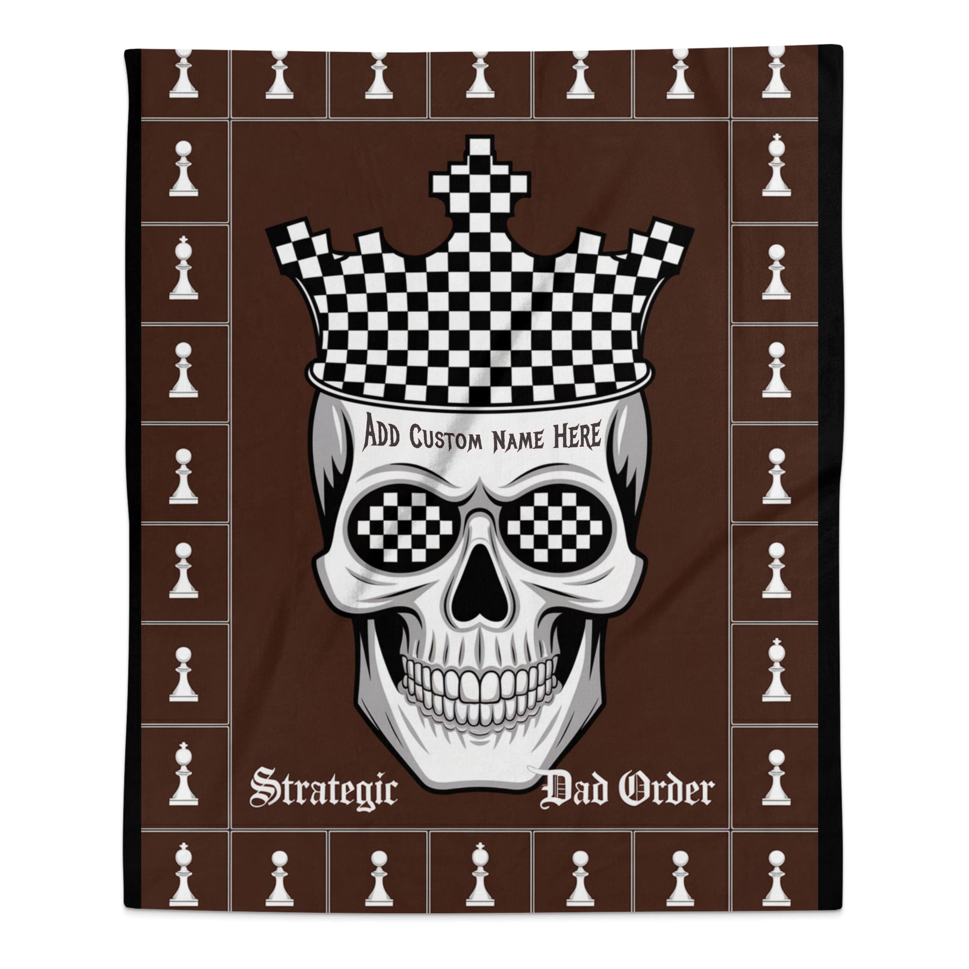 Strategic Dad Order Custom Name Skull Blanket Product