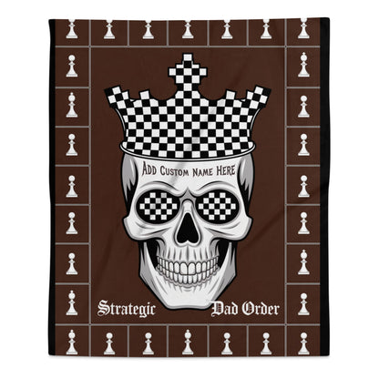 Strategic Dad Order Custom Name Skull Blanket Product