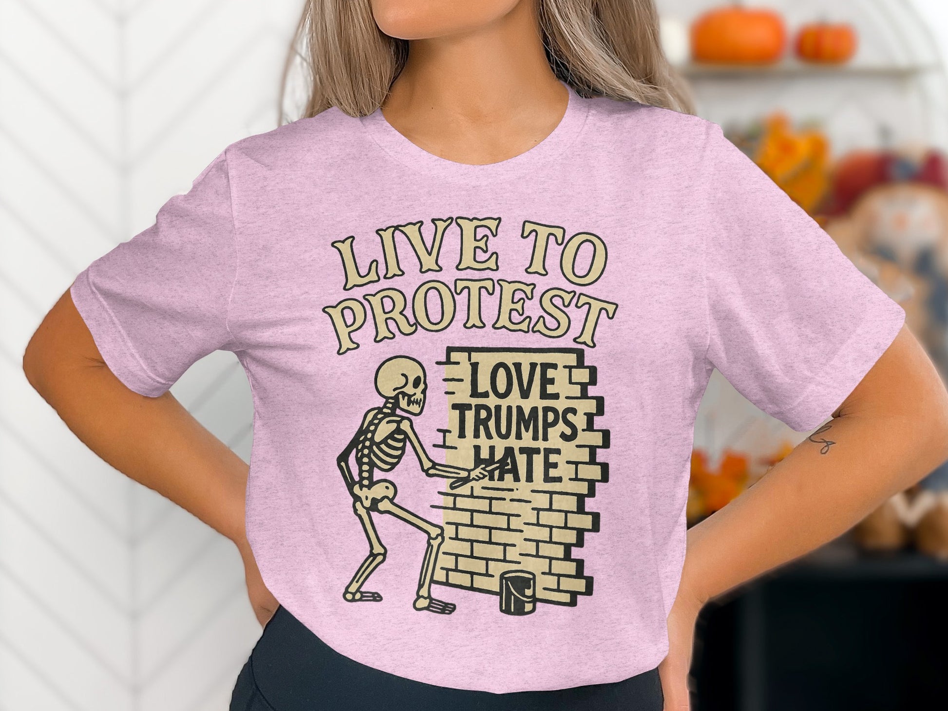 Live to Protest Love Trumps Hate Tshirt product type