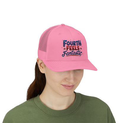 Fourth of July Celebration Snapback Cap - Patriotic Trucker Hat