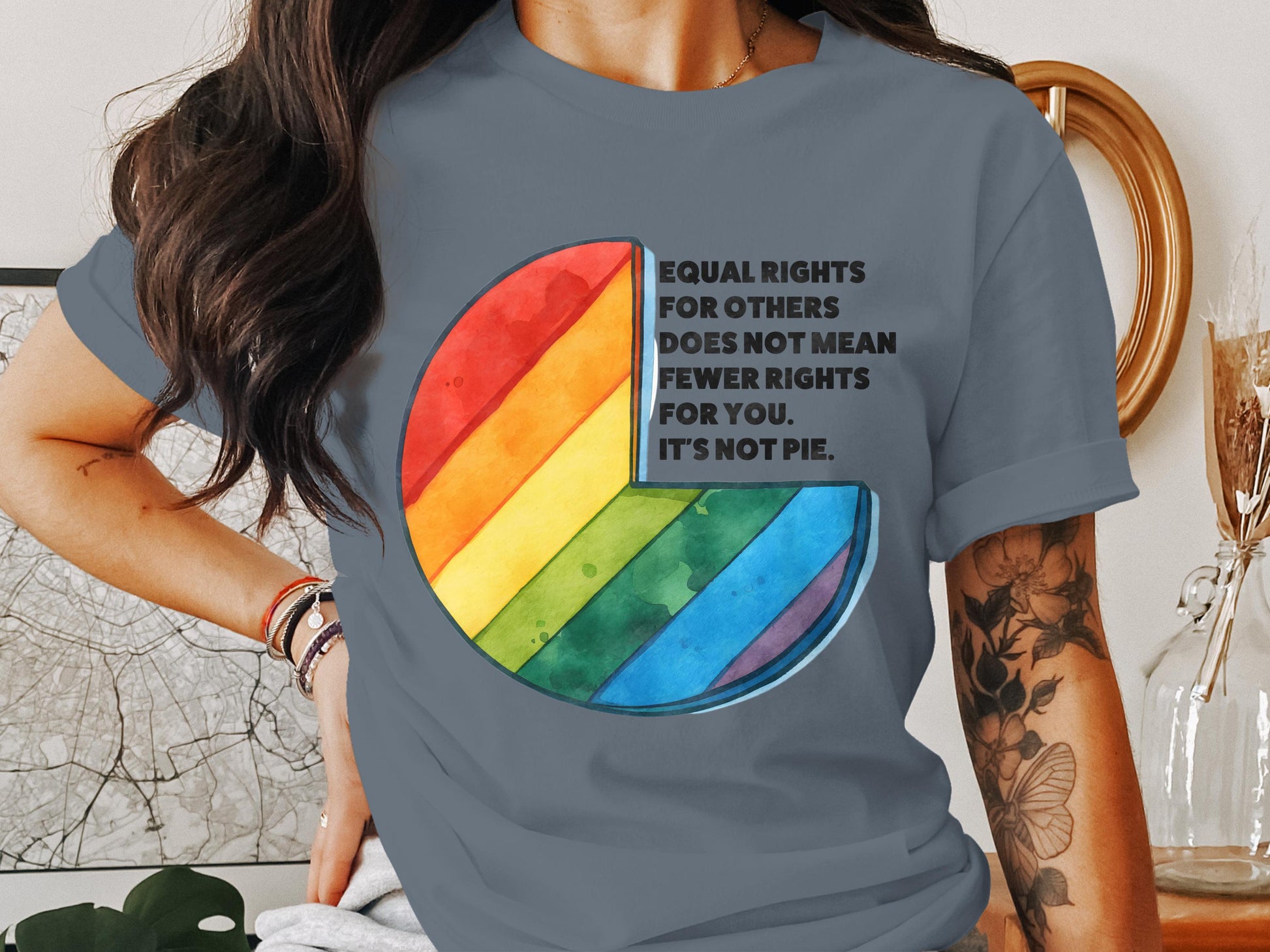 Equal Rights for Others Not Pie Message T-shirt product type