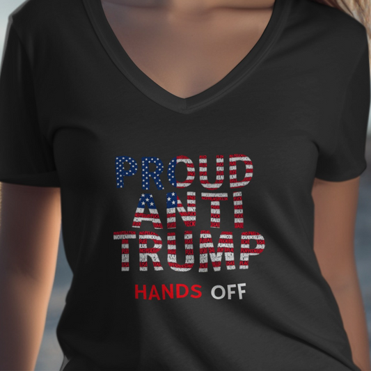 Proud Anti Trump Hands Off Graphic T-shirt product type