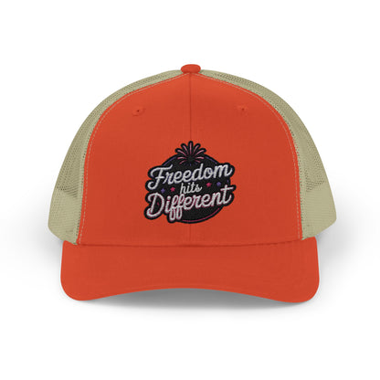 Freedom Hits Different Snapback Trucker Cap - Stylish Sportswear for Summer Activities