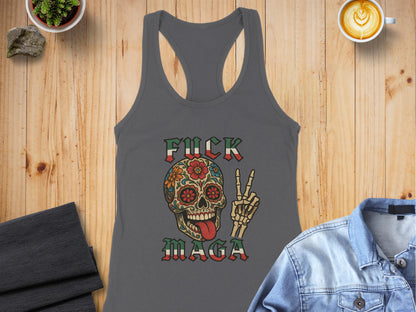 Bold Artistic Skull Graphic Tank Top Shirt product type