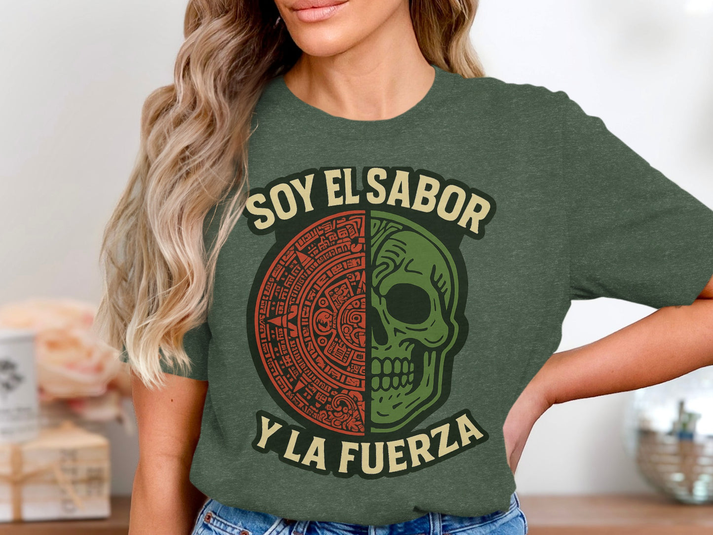 Soy El Sabor Y La Fuerza Skull Graphic T-shirt product type