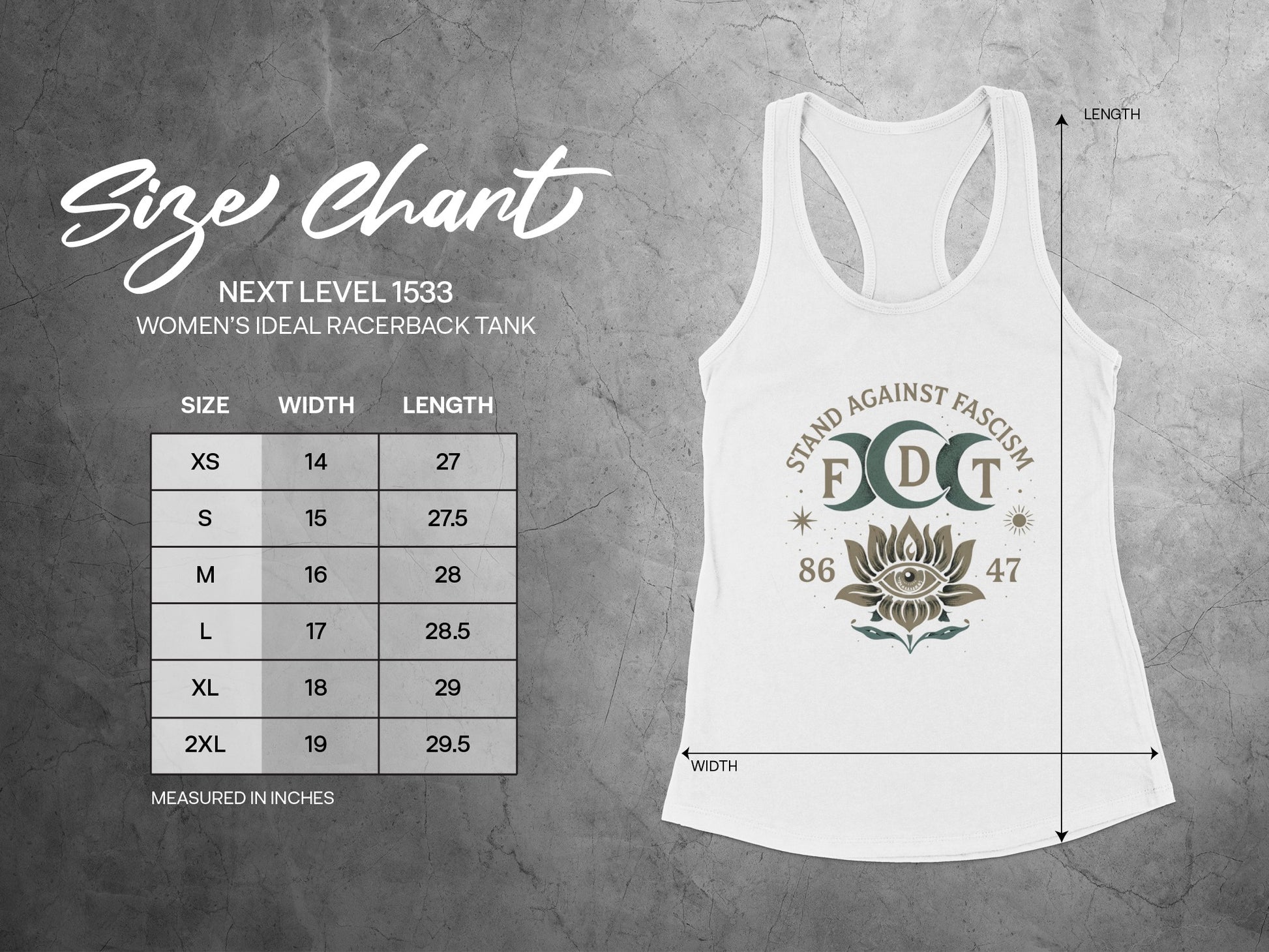 Stand Against Fascism Women's Racerback Tank