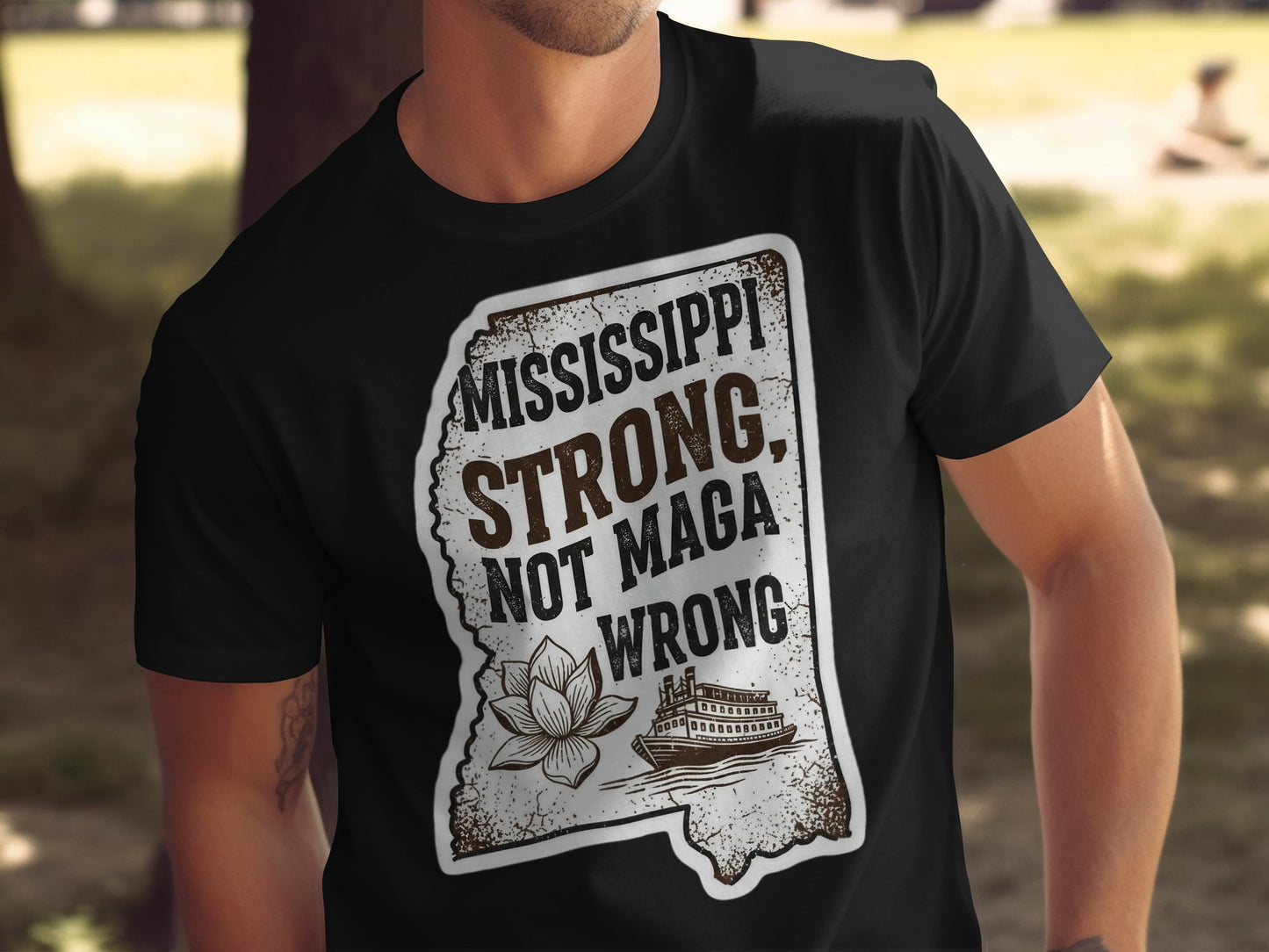 Mississippi Strong Not MAGA Wrong Graphic Tee product