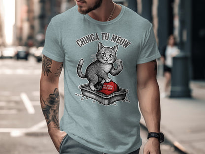 Chinga Tu Meow Cat Middle Finger Litter Box MAGA Hat product type