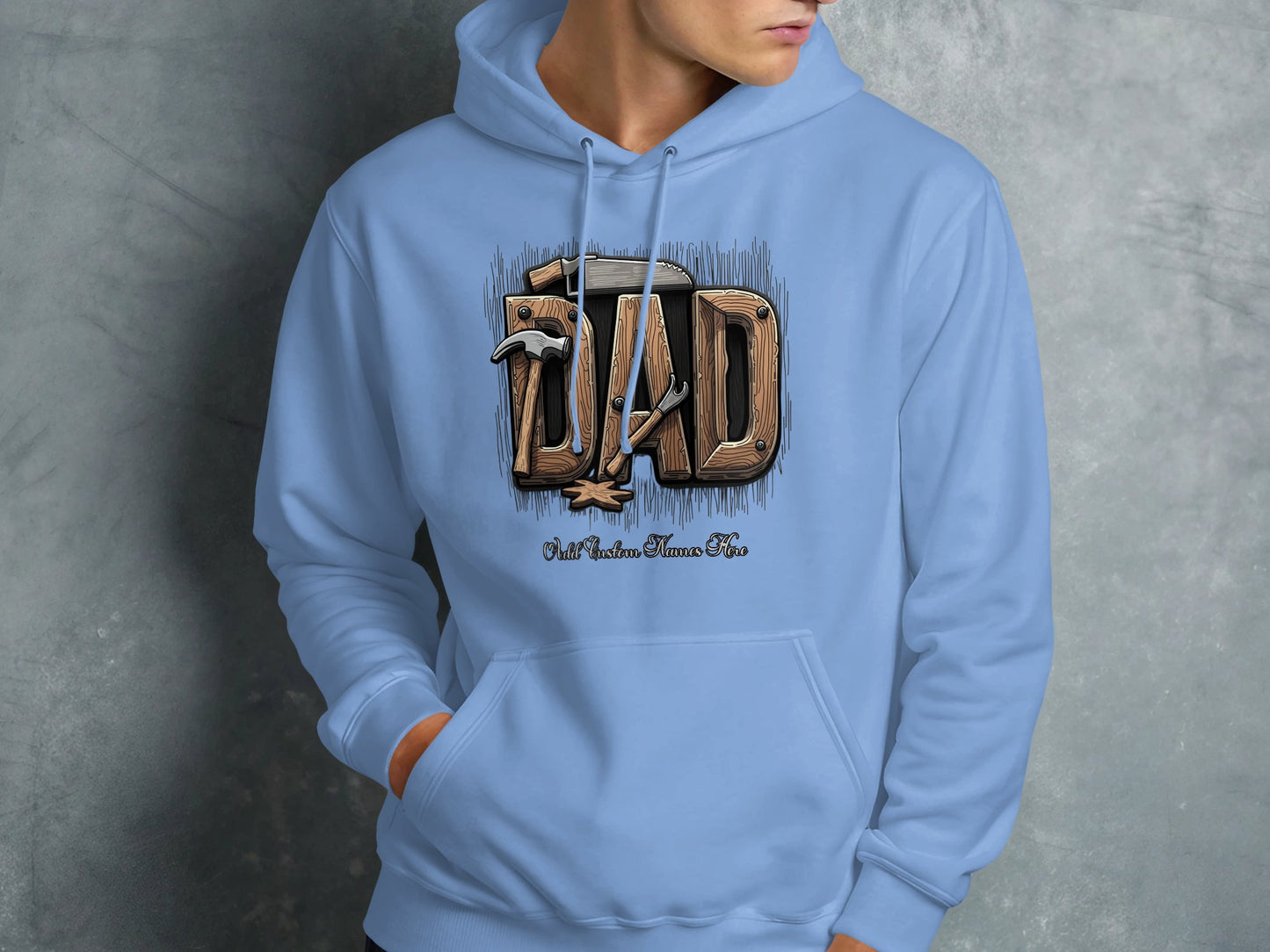 Dad Hatchet Graphic Print Blue Sweatshirt product type