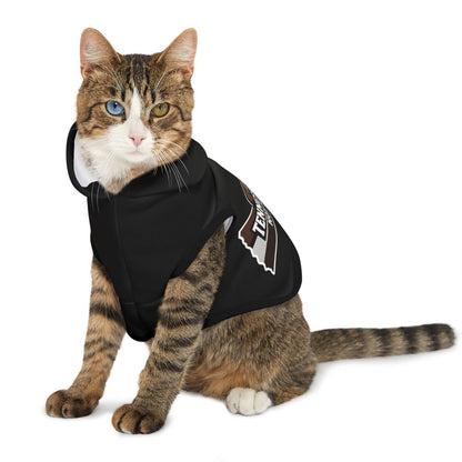 Stylish Black Hooded Pet Wear for Cats and Small Pets