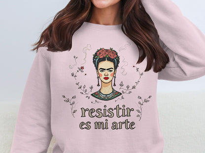 Resistir es mi arte graphic sweatshirt