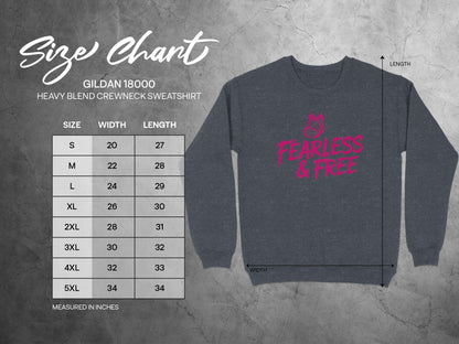 Fearless and Free Heavy Blend Crewneck Sweatshirt product type