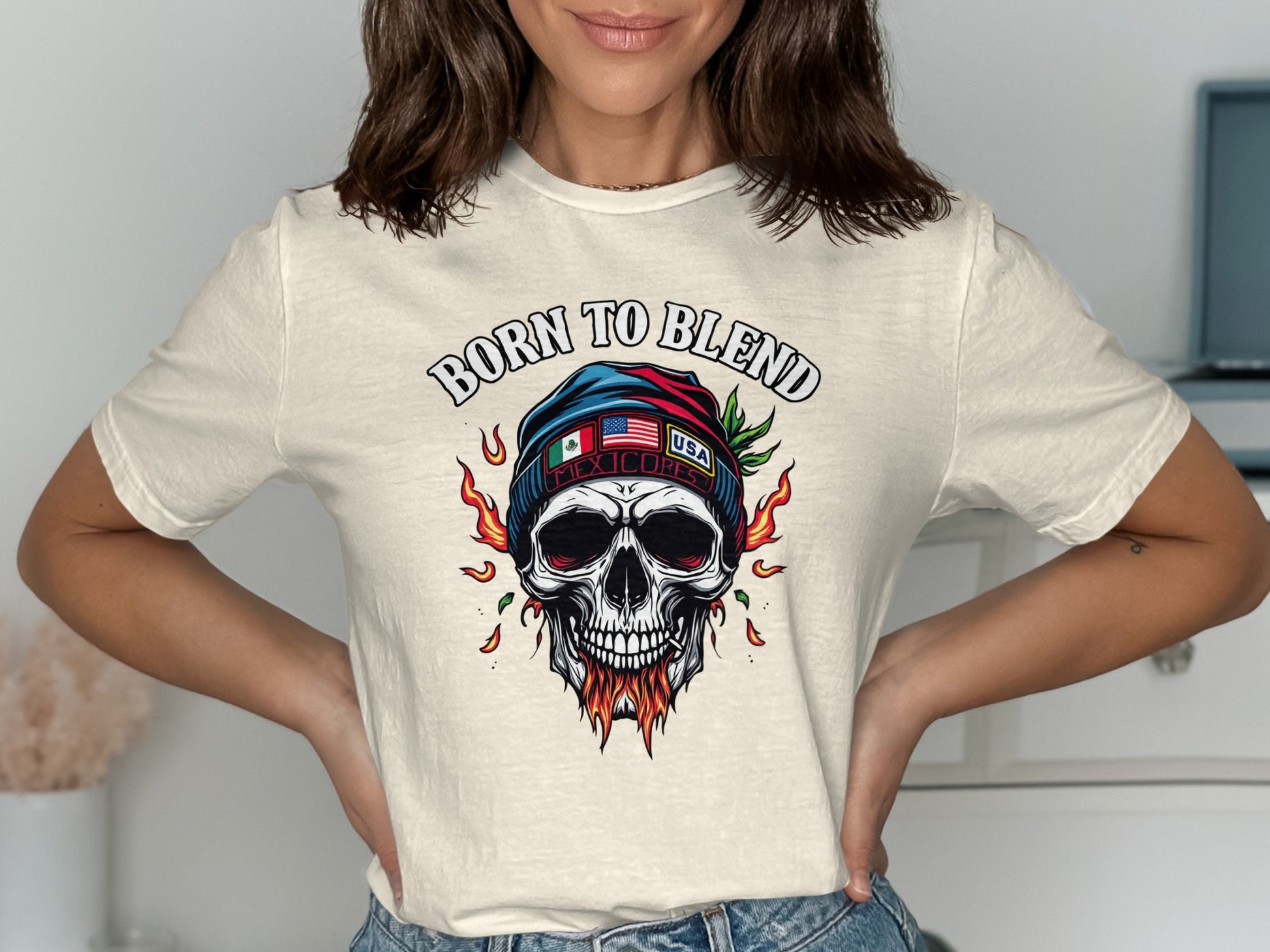 Born to Blend Skull Graphic T-shirt product type